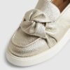 Gold Ring Twist Slip On Trainers