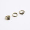 Gold Rose Burnished Pack Of 3 Rings