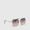 Gold Square Oversized Sunglasses