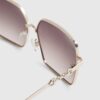 Gold Square Oversized Sunglasses
