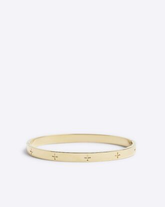 Gold Steel Circle Bangle