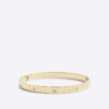 Gold Steel Circle Bangle