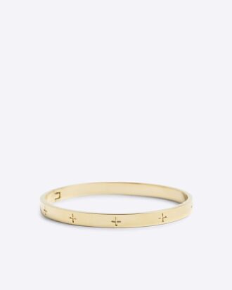 Gold Steel Circle Bangle