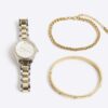 Gold Watch And Bracelet Multipack