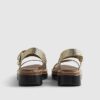 Gold Wide Fit Woven Flatform Sandals