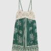 Green Beaded Mini Beach Dress