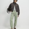 Green Denim Elasticated Joggers