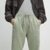 Green Denim Elasticated Joggers
