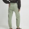 Green Denim Elasticated Joggers