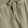 Green Denim Elasticated Joggers