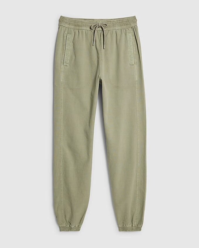 Green Denim Elasticated Joggers