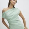 Green Drape Midi Dress