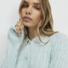 Green Embellished Collar Cardigan