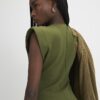 Green Fitted Knit Sleeveless Top