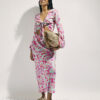Green Floral Tie Front Beach Top