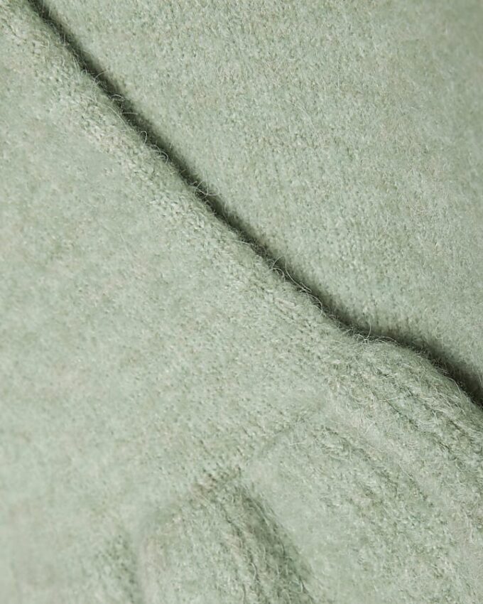 Green Frill Cuff Bow Back Jumper