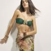 Green Hardware Bandeau Bikini Top
