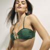 Green Hardware Bandeau Bikini Top