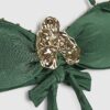Green Hardware Bandeau Bikini Top