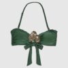 Green Hardware Bandeau Bikini Top