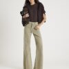 Green High Waisted Relaxed Straight Leg Jeans