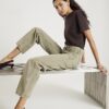Green High Waisted Relaxed Straight Leg Jeans