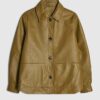 Green Leather Overshirt