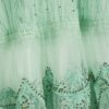 Green Mesh Embellished Beach Tunic Dress
