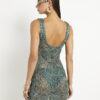 Green Metallic Knitted Beach Tunic Dress