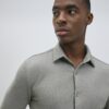Green Muscle Fit Pique Shirt