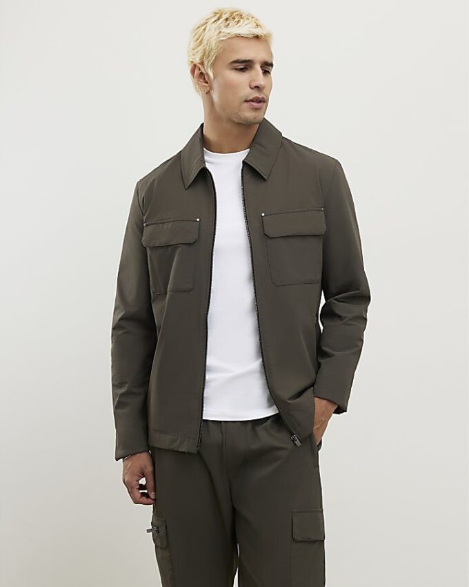 Green Muscle Fit Shacket