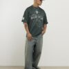 Green Oversized Fit Mesh 7th Division T-Shirt
