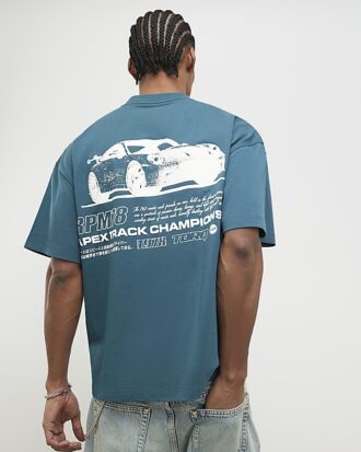 Green Oversized Fit Racing T-Shirt