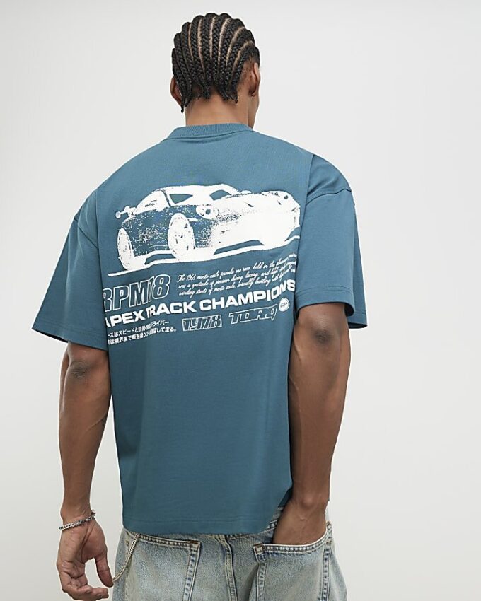Green Oversized Fit Racing T-Shirt