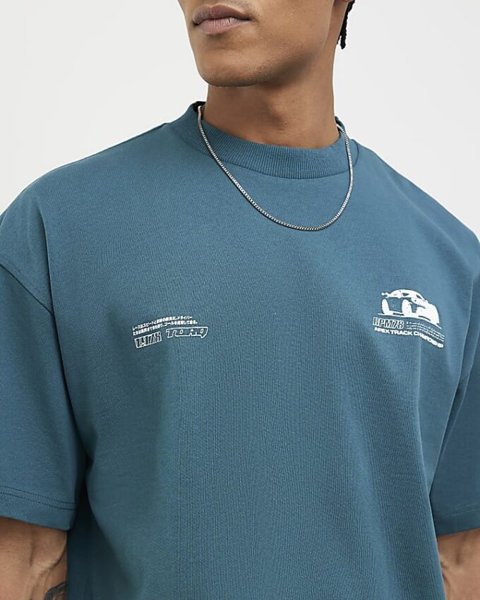 Green Oversized Fit Racing T-Shirt