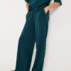 Green Premium Wide Leg Joggers