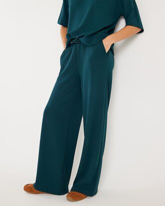 Green Premium Wide Leg Joggers