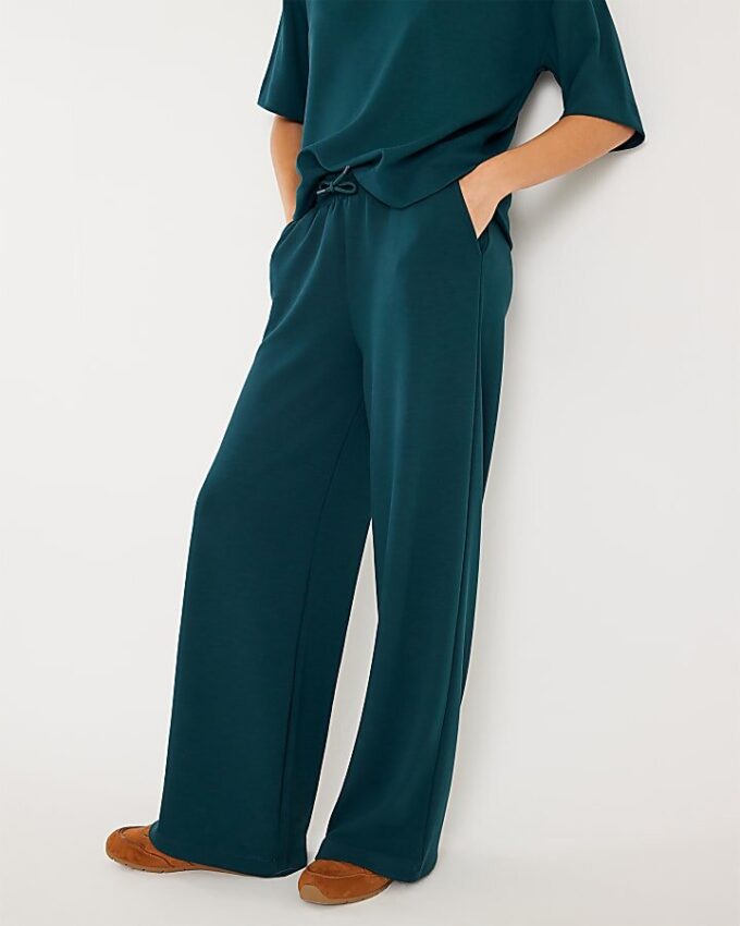 Green Premium Wide Leg Joggers