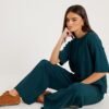 Green Premium Wide Leg Joggers