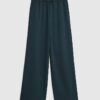 Green Premium Wide Leg Joggers