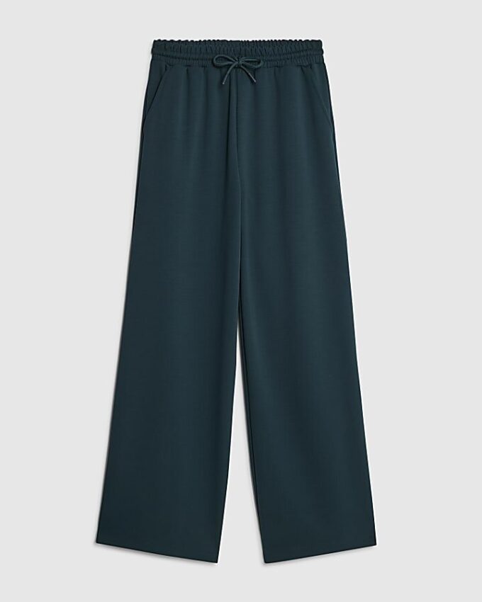 Green Premium Wide Leg Joggers