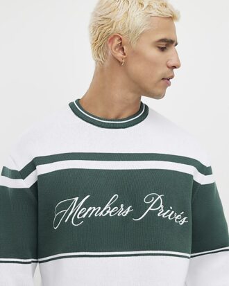 Green Regular Fit Members Prive Jumper