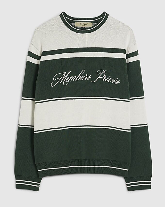 Green Regular Fit Members Prive Jumper