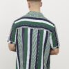 Green Regular Fit Stripe Shirt