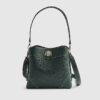 Green RIR Lock Front Bucket Bag