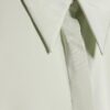 Green Satin Long Sleeve Slim Fit Shirt