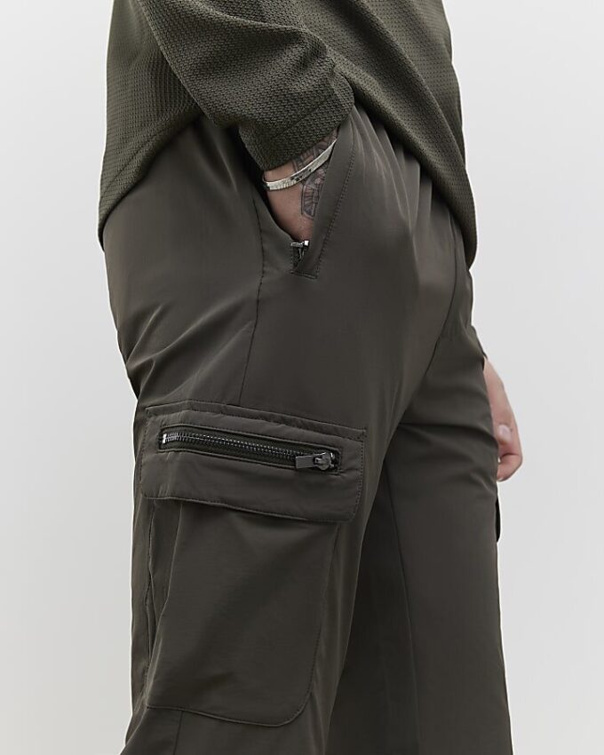 Green Skinny Fit Cargo Trosuers