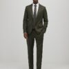 Green Skinny Fit Textured Suit Trousers Green Skinny Fit Textured Suit Trousers
