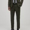 Green Skinny Fit Textured Suit Trousers Green Skinny Fit Textured Suit Trousers