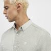 Green Slim Fit Spliced RR Shirt